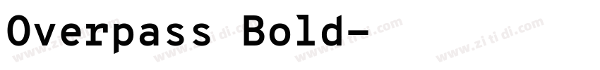 Overpass Bold字体转换